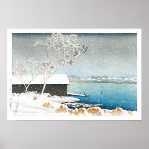 Poster ukiyoe - hasui - C11 - Shirahige in Snow - 