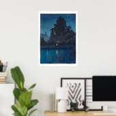 Poster ukiyoe - hasui - m03 - Omiya sous la pluie - (Bureau à domicile)