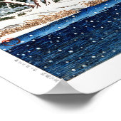 Poster ukiyoe - hasui - m06 - Neige à l'entrée du sanctua (Coin)