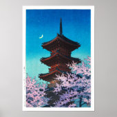 Poster ukiyoe - hasui - m08 - Soirée du printemps - (Devant)