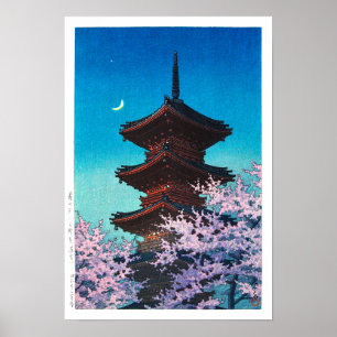 Poster ukiyoe - hasui - m08 - Soirée du printemps -