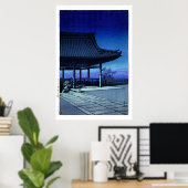 Poster ukiyoe hasui n17 Kōzu, Osaka (Bureau à domicile)