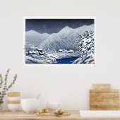 Poster ukiyoe hasui n22 Nakayamashichiri, Hida (Cuisine)