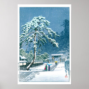 Poster ukiyoe - hasui - n°12 Le temple Hommonji, …