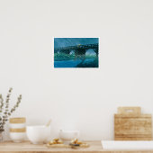 Poster ukiyoe - hasui - n°35 Averse du soir au pont Imai (Cuisine)