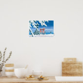 Poster ukiyoe - hasui - N°4 Neige à Itsukushima - (Cuisine)