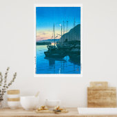 Poster ukiyoe - hasui - No.16 Matin à Beppu - (Cuisine)