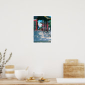 Poster Ukiyoe - hasui - No.18 Meguro Fudo Temple - (Cuisine)