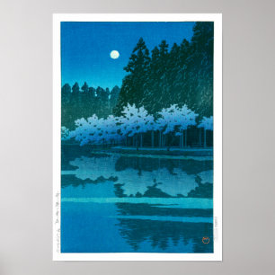 Poster ukiyoe - hasui - No.19 Nuit de printemps à Inokash