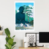 Poster ukiyoe - hasui - No.1 Le Grand Bouddha de Kamakura (Bureau à domicile)