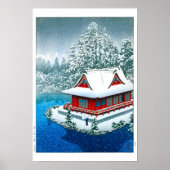 Poster Ukiyoe - hasui - No.26 Neige au parc Inokashira - (Devant)