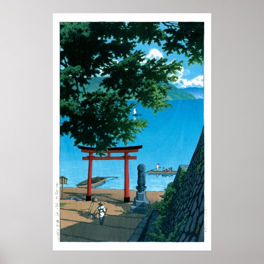 Poster ukiyoe - hasui - No.32 Chuzenji, Utagahama - (Devant)