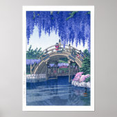 Poster ukiyoe - hasui - No.34 Wisteria à Kameido - (Devant)
