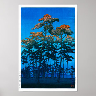 Poster ukiyoe - hasui - No.46 Hikawa Park à Omiya -