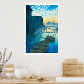 Poster ukiyoe - hasui - No.48 Matin sur le quai Daikon (Cuisine)