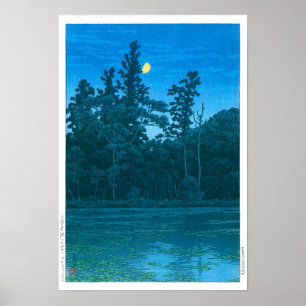 Poster ukiyoe - hasui - No.6 Sanpoji Pond (Shakujii) -