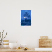 Poster Ukiyoe - hasui - Nuit au clair de lune n° 20 à Gam (Cuisine)