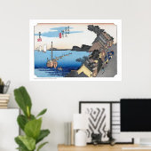 Poster ukiyoe - Hiroshige - No.03 Kanagawa - (Bureau à domicile)