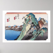 Poster ukiyoe - Hiroshige - No.10 Hakone - (Devant)