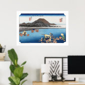 Poster ukiyoe - Hiroshige - No.19 fuchù - (Bureau à domicile)