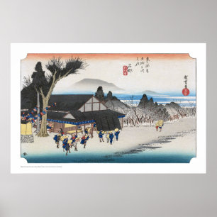 Poster ukiyoe - Hiroshige - No.51 Ishibe -