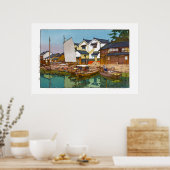 Poster ukiyoe - Yoshida - 05 - Kura à Tomonoura - (Cuisine)