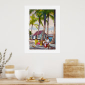 Poster ukiyoe - Yoshida - 06 - Singapour - (Cuisine)