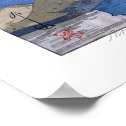 Poster ukiyoe - Yoshida - 07 - Mont Rainier - (Coin)