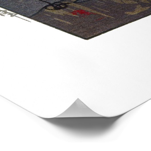 Poster ukiyoe - Yoshida - 08 - Okitsu - (Coin)