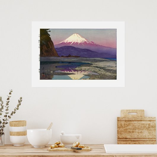 Poster ukiyoe - Yoshida - 08 - Okitsu - (Cuisine)