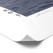 Poster ukiyoe - Yoshida - 12 - Bateaux à voile - Soirée - (Coin)