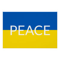 Ukraine bleu paix jaune drapeau de texte personnal