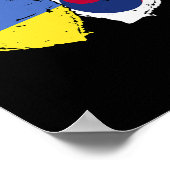 Poster Ukraine Corée du Sud Cœur Drapeaux Ukrainien Corée (Coin)