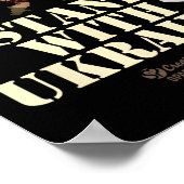 Poster Ukraine Denmark Flags Slogan Stand With Ukraine  (Coin)