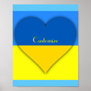 Poster Ukraine Drapeau bleu jaune Thunder_Cove