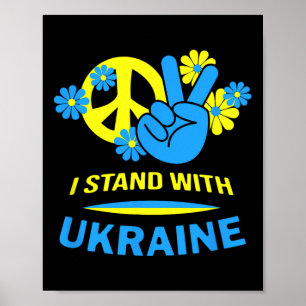 Poster Ukraine Drapeau Ukrainien Paix En Ukraine Je Suis