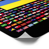 Poster Ukraine Explorer les Drapeaux du Monde (Coin)