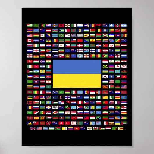 Poster Ukraine Explorer les Drapeaux du Monde (Devant)