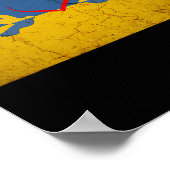 Poster Ukraine Flag With Heart  (Coin)