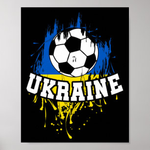 Poster Ukraine Football Ukrainien Football Ukraine Futbol