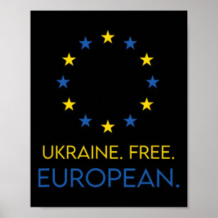 Poster Ukraine. Libre. Européenne. - Soutenir l'avenir en