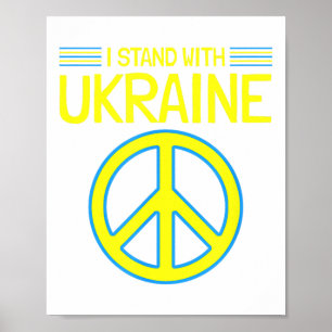 Poster Ukraine L'Ukraine Soutien Anti-Guerre Je Me Tiens