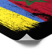 Poster Ukraine Morocco Half Flag Ukrainian Moroccan Herit (Coin)