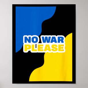 Poster Ukraine Pas de guerre s'il vous plaît Paix Avec le