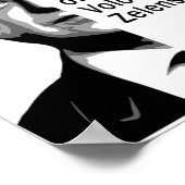 Poster Ukraine Président Zelenskyy Half Portrait B&W Art (Coin)