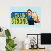 Poster Ukraine Rosie forte le Riveter (Bureau à domicile)