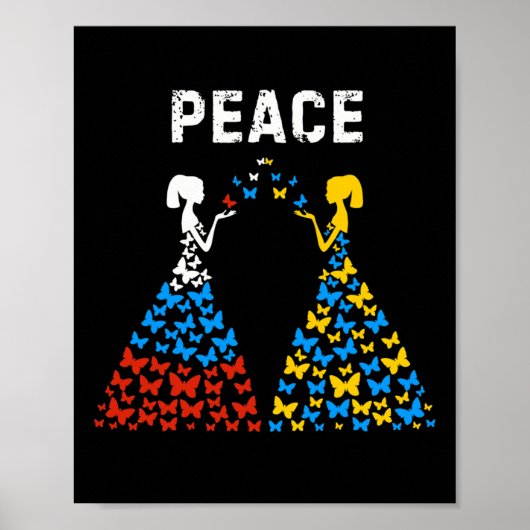 Poster Ukraine Russie Paix Arrêter la guerre (Devant)