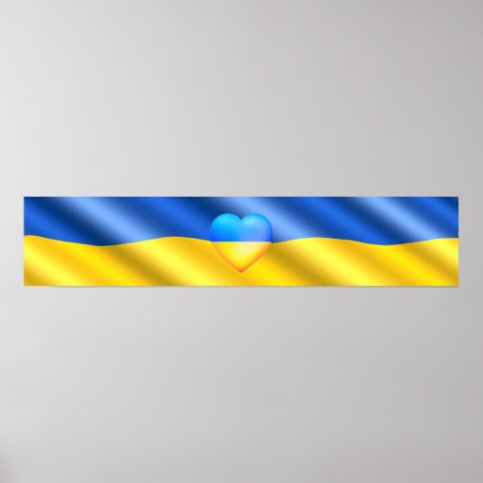 Poster Ukraine - Soutien - Liberté Paix - drapeau ukraini (Devant)