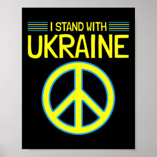 Poster Ukraine Soutien Ukrainien Anti-guerre Je Suis Avec