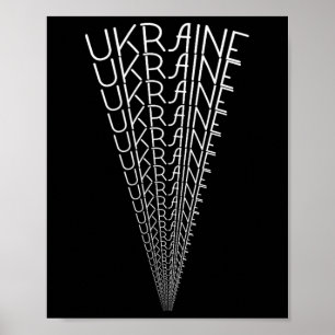 Poster Ukraine Spotlight Word Art - Objet unique d'art uk